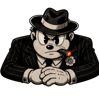 Determined, a transparent render of the gangster boss character