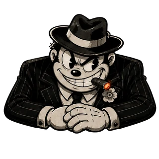 Mischievous, a transparent render of the gangster boss character