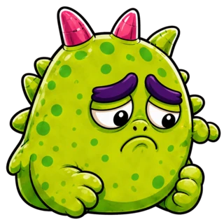 Sad Pout, a transparent monster face texture