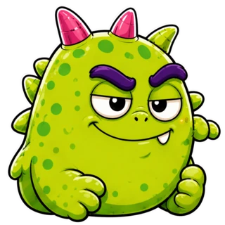 Proud Smirk, a transparent monster face texture